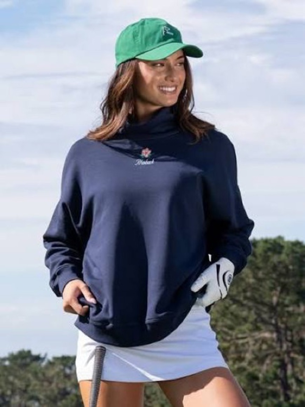 Rhoback Navy Blue Mockneck Pullover Sweater
